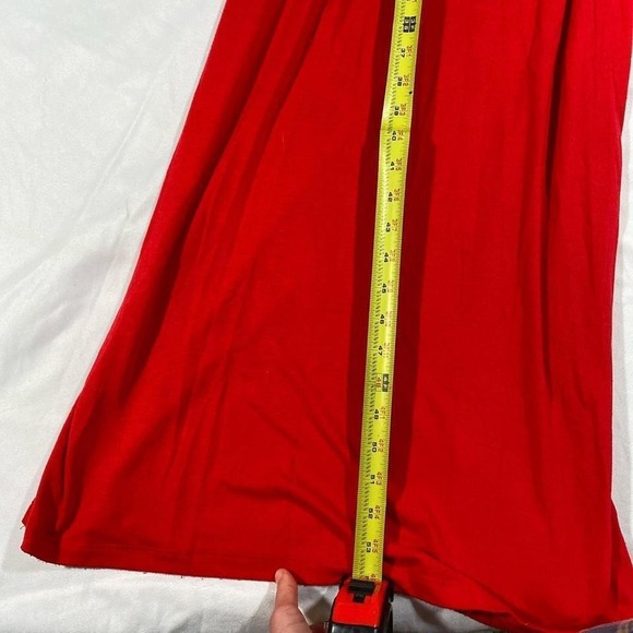 Zenana Red Maxi Dress Sleeveless Casual Basic Staple Minimalist Summer Sundress - Picture 4 of 4